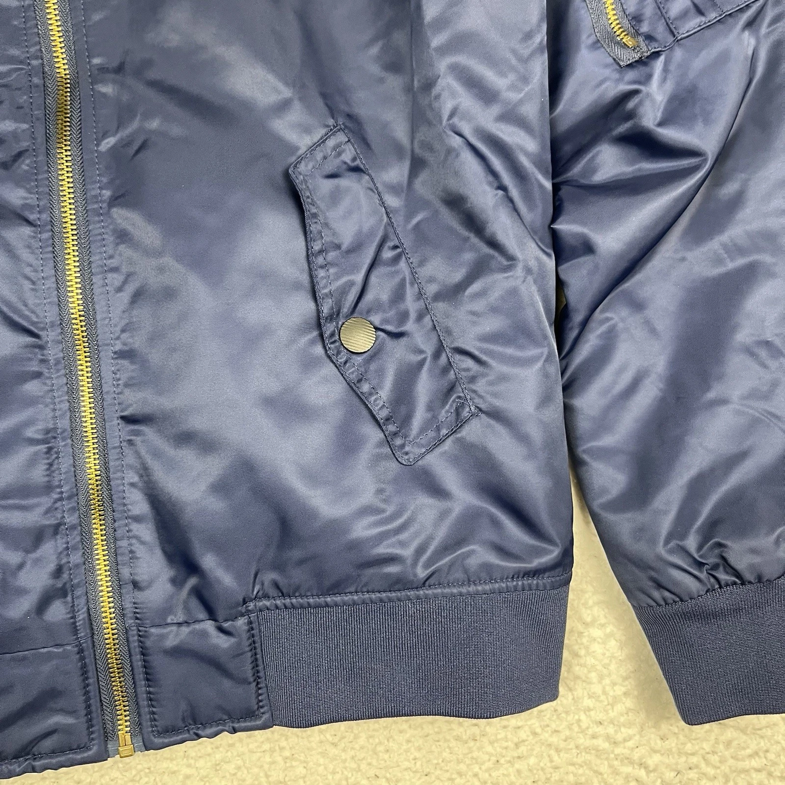 ASSTseries Anarchy Japan Nike MA-1 Bomber Jacket Men Medium Navy Blue Streetwear image 4