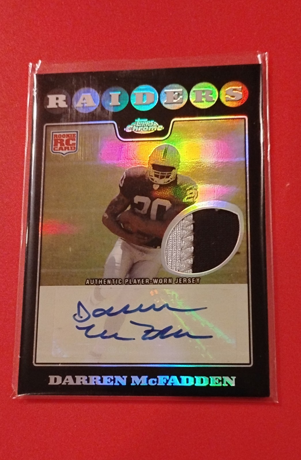 2008 Topps Chrome - Darren McFadden #TC181 Red Refractor 6 /25 (RC) 🔥🔥🔥