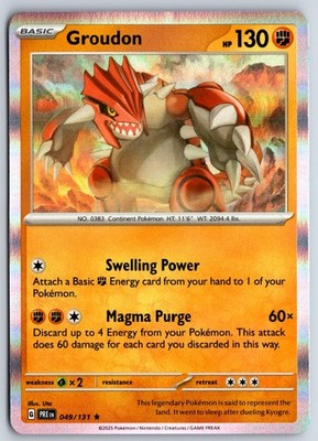 Groudon SV: Prismatic Evolutions 049/131 2025 NM Holo
