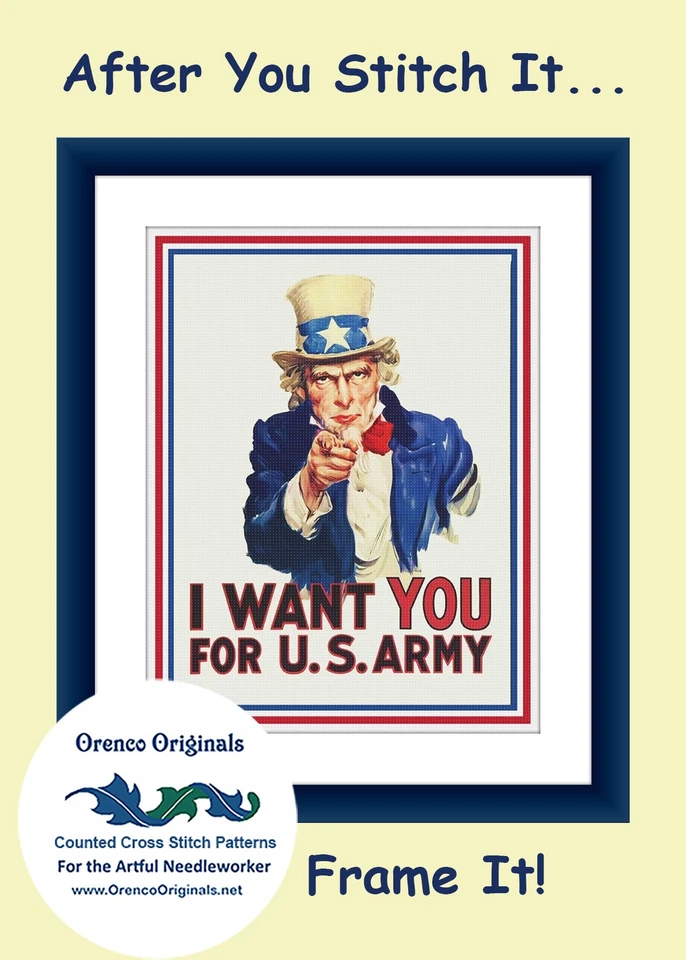 US American Army Crest Insignia Emblem Counted Cross Stitch Chart Pattern - Image 2 of 4