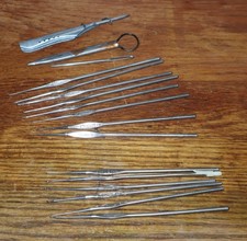 Crochet Hooks LOT  Vintage Milward Susan Bates Hero Boye Jewel USA England