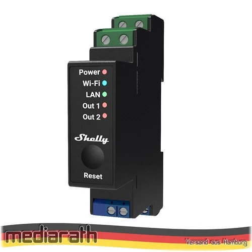 Shelly Pro 2PM WiFi LAN 2 Kanal DIN Rail Schaltaktor mit Messfunktion Tasmota 15