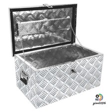 Silver Diamond Plate Tool Box Aluminum Underbody Organizer For Truck Trailer