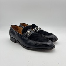 Vintage Gucci Horsebit Pony Hair Accent Leather Loafers Tom Ford Era Men's 45.5E