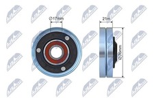 Spannrolle Keilrippenriemen NTY RNK-AU-071 für VW TOUAREG 7LA 7L6 7L7 FSI AUDI