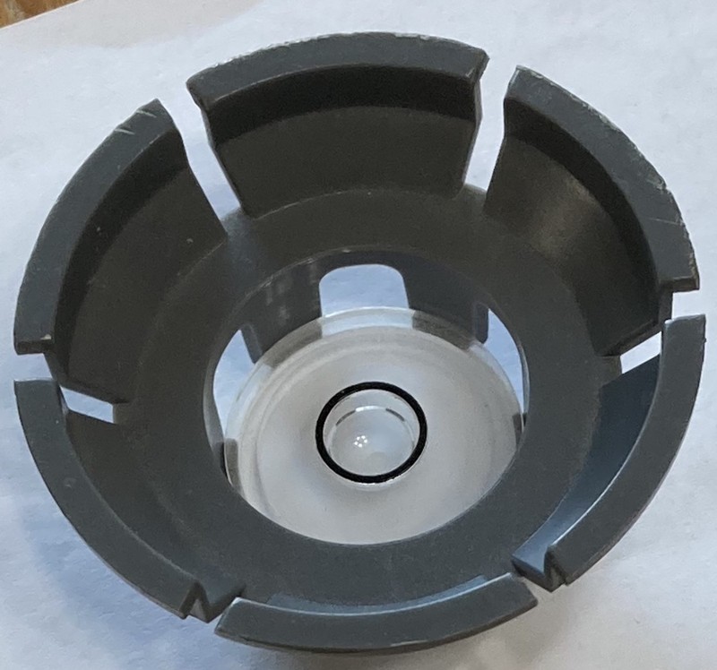 CIRCULAR BUBBLE LEVEL FOR 3-D POSITIONING