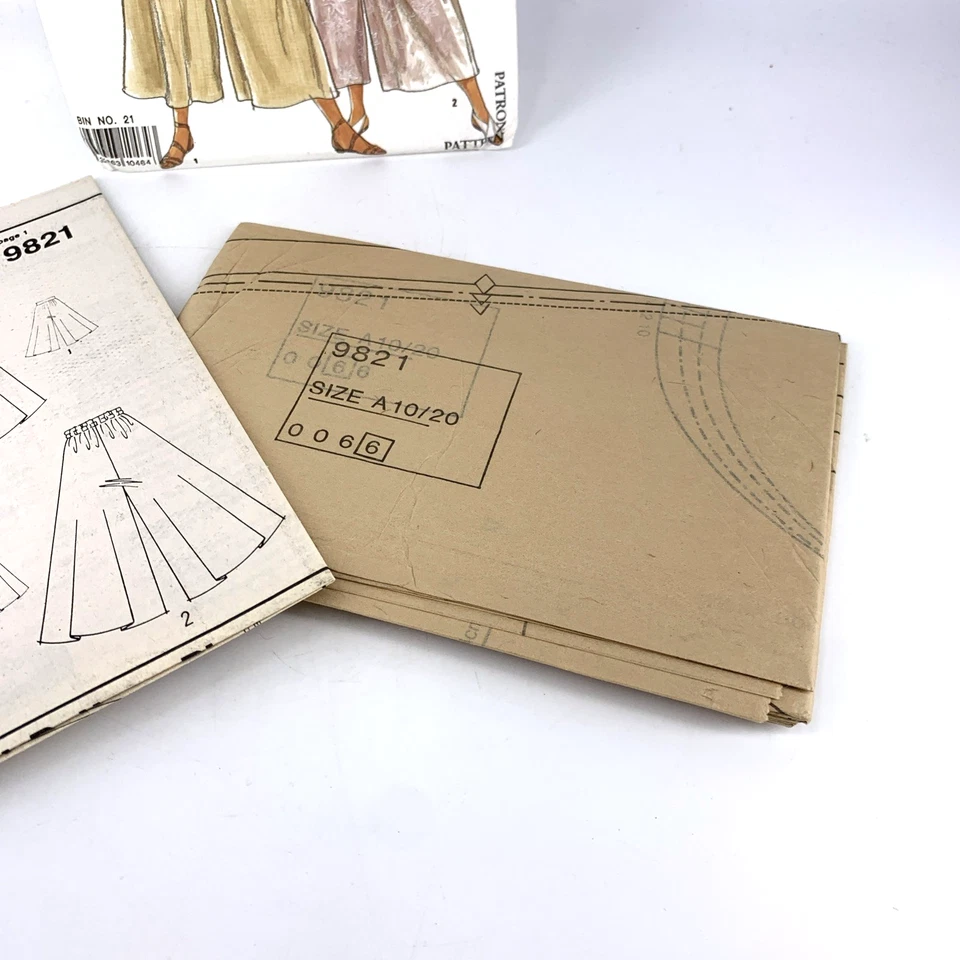 Simplicity Sewing Pattern 9821 Culottes Sz 10-20 2 Styles 1990 Uncut FF - Image 4 of 4