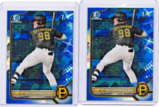 2022 Bowman Draft - Jack Brannigan 1st Bowman Chrome Sapphire Prospect Lot (2)