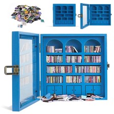 Anxiety Bookshelf Mini Books Display Miniature Library Light Blue Decor