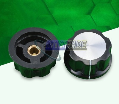 10Pcs 16mm Top Rotary Knobs Black   Tone for 6mm Dia.Shaft Potentiometer *lj