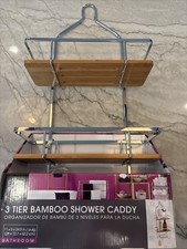 Easy Home Bamboo 3 Tier Shower Caddy