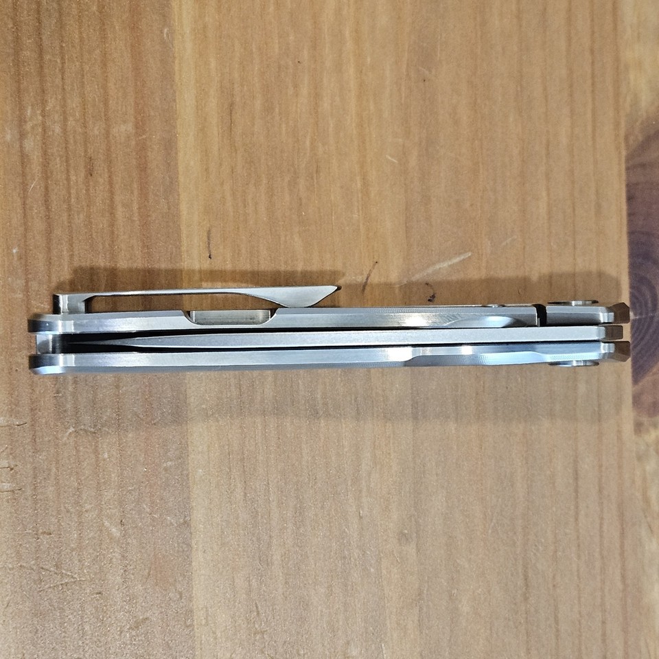 SPK Lamia Gen 4 Shiny Titanium milled XPJX Scales. Elmax Blade | eBay