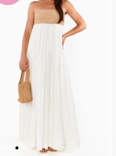 Show Me Your Mumu Dockside Maxi Dress in White Voile S $198!! (See Description)