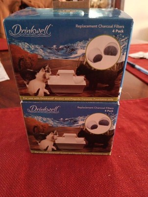 Pet Safe Drinkwell Replacement Charcoal Filters (Two-4 Filter Packs) NEW 
