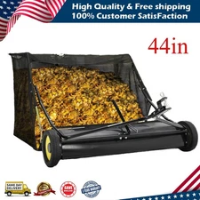Tow Behind Lawn Sweeper 44 Inch Large Capacity Heavy Duty Leaf & Grass Collector