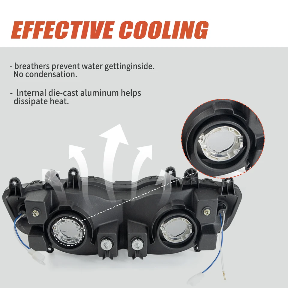 Conjunto de faros de motocicleta aptos para faros SUZUKI SV1000S SV650S 2003-2011 Foto 3 de 4