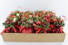 12-Piece Pine with Berries Christmas Ball Ornament Set WHOLESALE CHRISTMAS DECOR