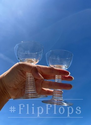 Bryce Brothers RINGMONT Cordial Liqueur Glasses - Set of 2 Ribbed Ringed Beehive