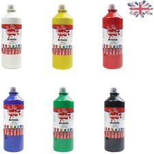 Exciting 6-Color Tempera Paint Pack - Safe for Ages 3+ | 600ml Bottles