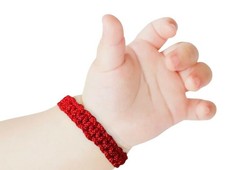 Red Bracelet for Babies, Baby Girl and Baby boy. Protection Amulet for Baby. Str