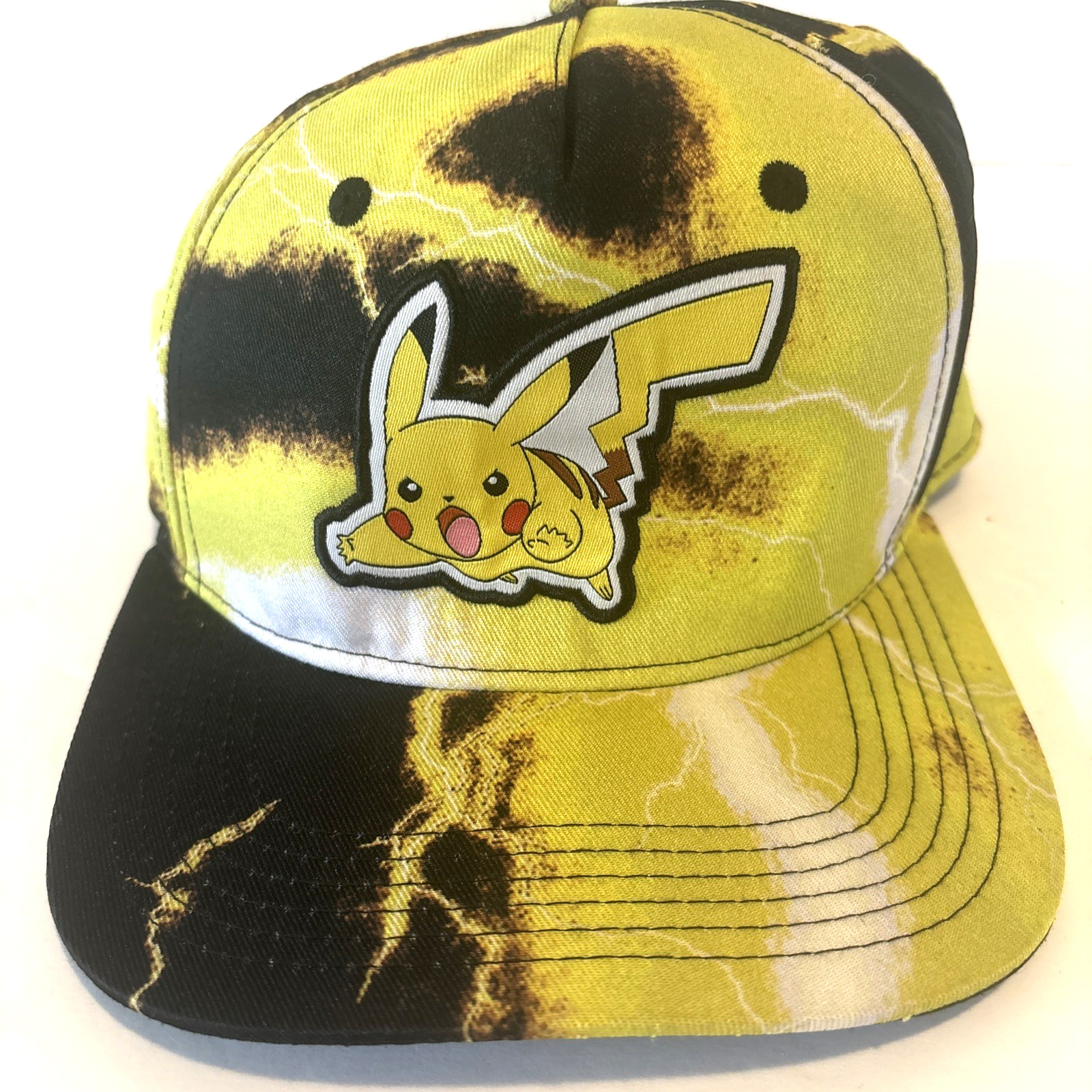 Pokémon Pikachu Patch Snapback Hat Multicolor Adj… - image 2