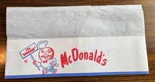 Vintage McDonald’s Hat Paper "I’m Speedee" Rare 1960’s Fast Food Apparel  N.O.S.