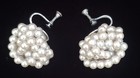 Vintage White Beaded Earrings — photo 2