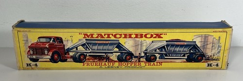 Nice Matchbox Lesney King Size K-4 GMC Fruehauf Hopper Train With Box - Picture 18 of 24