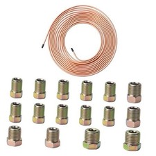 25Ft 3/16'' Upgraded Brake Line Tubing Kit,New Copper-Coated Flexible Tubing