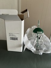 Starbucks 2025 Bearista Bear Viral Glass Cup Limited Edition AUTHENTIC IN BOX