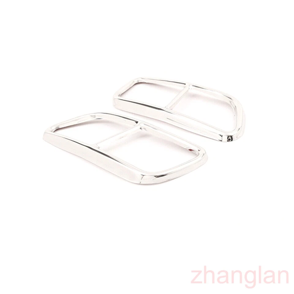 Tubo de punta de silenciador de escape trasero de titanio plateado 2p para Volvo S60 V60 2020-22 Foto 4 de 4