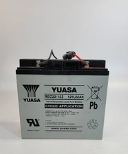 Yuasa REC22-12I Battery Replacement 12V, 22Ah Cyclic Application
