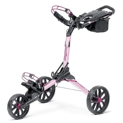 New Bag Boy Golf Ladies Nitron Auto-Open Push Cart Pink/Wine