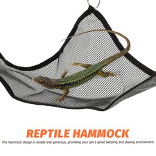2 Pcs Black Reptile Hammock Lizard Snake Hanging Bed Pet Supplies