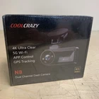 COOLCRAZY Dual Channel Dash Camera Cam N8 Pro 4K Ultra HD 5G Wi-Fi 3" IPS