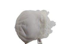 Baby Bonnet Hat Nylon Vintage White Infant 93679 Christening Baptism