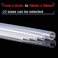 PTFE Tube Tubing Pipe Sleeving Clear 1/2/3/4/5/6/7/8/8/9/10/11/mm ID