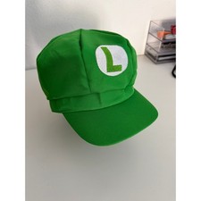 Nintendo Super Mario Bros Luigi Cosplay Hat Green Newsboy Cap Costume Accessory