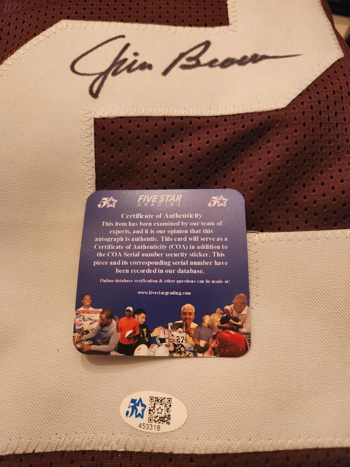 Camiseta autografiada de Jim Brown Cleveland Browns con certificación Foto 3 de 3