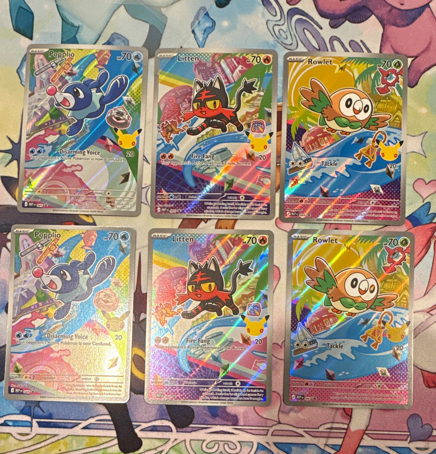 Pokémon TCG McDonald's First Partner Gen 7 3card Set.