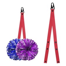 2 Pcs Pom Pom Holder for Backpack Cheer Adjustable Cheer Bow Holder Red