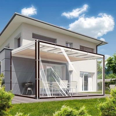 Tarpaulin Transparent Clear for Outdoor with Eyelets, Waterproof, Balcony R...