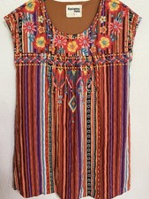 Savanna Jane Boho Stripe Mini Dress Small