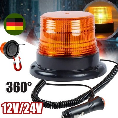 LED Rundumleuchte KFZ Magnet Strobe Licht Auto Warnleuchte Notfall Lampe 12V 24V