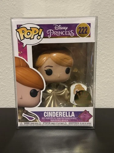 NEW! Disney Princess Funko 222 Gold Cinderella with Pin Funko Shop Exclusive!