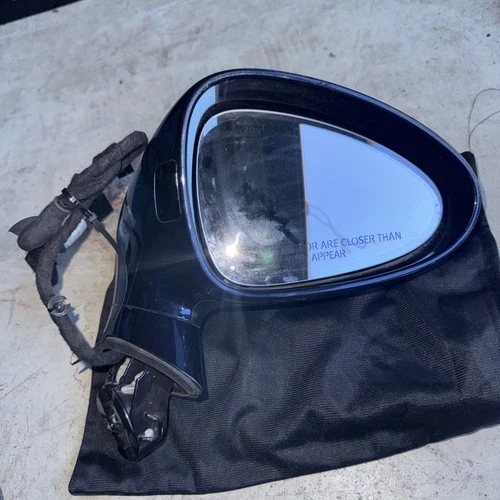 2014-2016 PORSCHE PANAMERA  RIGHT SIDE REAR VIEW MIRROR W/ BLIND SPOT (BLUE) OEM