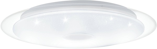 Weiß Chrom Durchsichtig Klassisch Deckenlampe Deckenleuchte 3000K-5000K 1900Lm-image