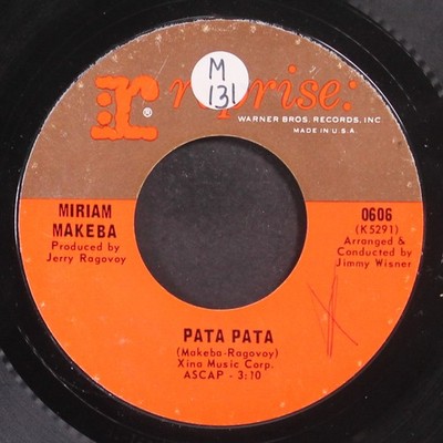 MIRIAM MAKEBA: pata pata / the ballad of the sad young men REPRISE 7'' Single