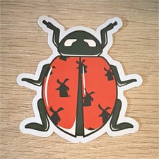 Ladybug Vinyl Sticker Red Black White Self-Adhesive Decorative Bug Animals