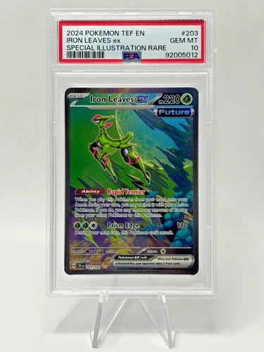 Iron Leaves EX 203/162 Pokemon Temporal Forces Special Illustration Rare PSA 10